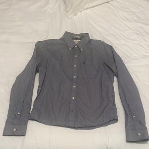 Abercrombie & Fitch Navy Striped Button Down Shirt